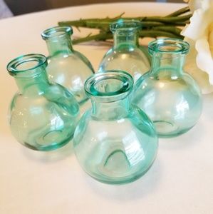 Mint Glass Bud Vase - 5 pack